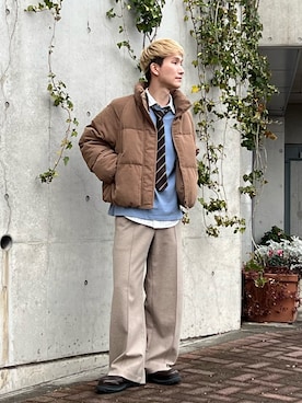 「アイテム（ネクタイ）」を使った、いったさん（メンズ・169cm）の冬コーディネート