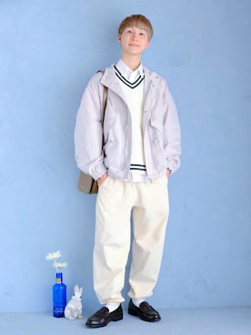 「WYM LIDNM（ウィム バイ リドム）のアイテム（ブルゾン）」を使った、いったさん（骨格ナチュラル・メンズ・170cm）の冬コーディネート