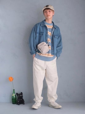 「はじめましてコーデ」｜「アイテム（デニムジャケット）」を使った、いったさん（メンズ・170cm）の春コーディネート