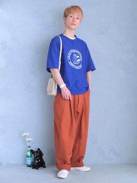 「ホワイトスニーカー」｜「アイテム（その他）」を使った、いったさん（メンズ・170cm）の夏コーディネート