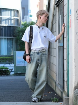 「アイテム（シューズ、グレー系）」を使った、いったさん（メンズ・169cm）の夏コーディネート