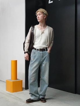 「SAISON DE PAPILLON（セゾンドパピヨン）のアイテム」を使った、いったさん（メンズ・169cm）の春コーディネート