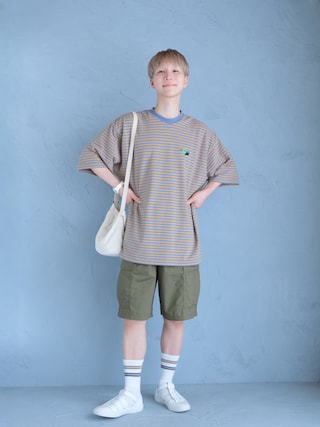 まっくんページ⛳Malbon 半袖シャツ×ショートパンツ ベージュ
