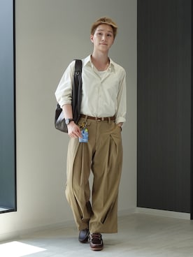 「SINSS（シンス）のアイテム（バッグ）」を使った、いったさん（メンズ・169cm）の夏コーディネート