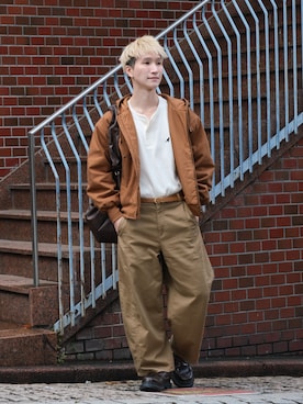 「アイテム（Tシャツ/カットソー）」を使った、いったさん（メンズ・169cm）の秋コーディネート