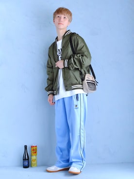 「GU（ジーユー）のアイテム（ブルゾン）」を使った、いったさん（骨格ナチュラル・メンズ・170cm）の秋コーディネート