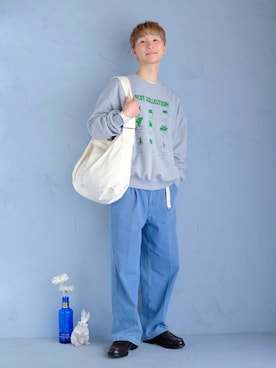 「ほめられ本命コーデ」｜「アイテム（スウェット）」を使った、いったさん（メンズ・170cm）の冬コーディネート