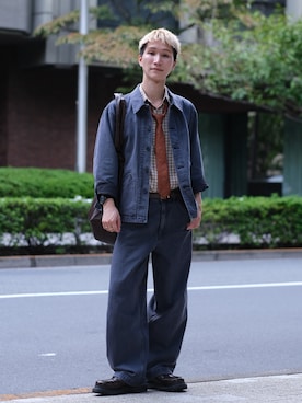 「アイテム（ネクタイ）」を使った、いったさん（メンズ・169cm）の秋コーディネート