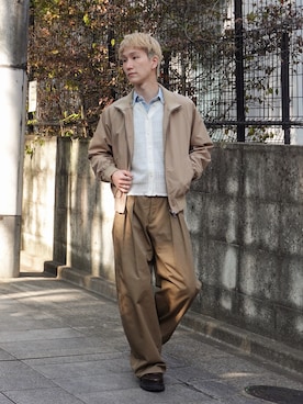 「GU（ジーユー）のアイテム（カーディガン/ボレロ、ホワイト系）」を使った、いったさん（メンズ・169cm）の冬コーディネート