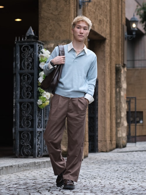 イ*ゴ様 Lame Blend Henley Neck Knit SOERTE Lame Blend Henley Neck Knit / ラメブレンドヘンリーネックニット