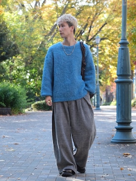 「アイテム（ニット/セーター）」を使った、いったさん（メンズ・169cm）の秋コーディネート