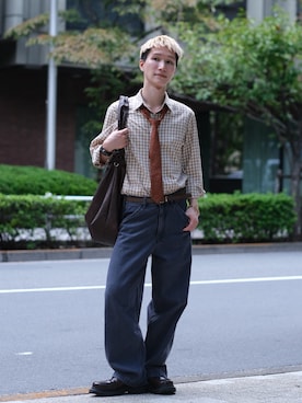 「アイテム（フォーマルスーツ/小物）」を使った、いったさん（メンズ・169cm）の秋コーディネート