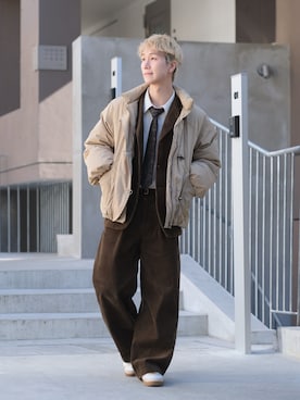 「Bleme（ブレム）のアイテム」を使った、いったさん（メンズ・169cm）の冬コーディネート