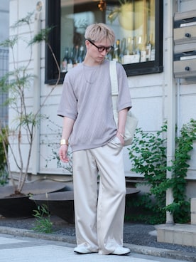 「アイテム（バングル/リストバンド）」を使った、いったさん（メンズ・169cm）の夏コーディネート