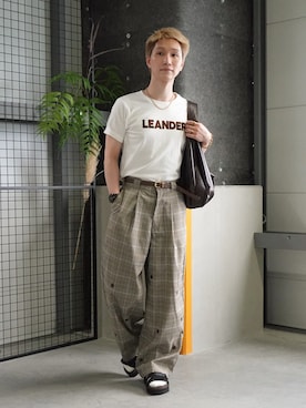 「SINSS（シンス）のアイテム（バッグ）」を使った、いったさん（メンズ・169cm）の夏コーディネート