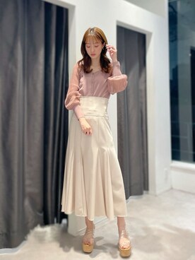 「アイテム（サンダル、その他）」を使った、長澤 実果さん（レディース・160cm）の春コーディネート