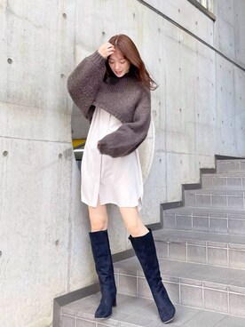 長澤 実果さん（レディース・160cm）の秋コーディネート