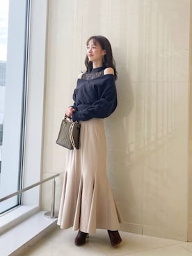 長澤 実果さん（レディース・160cm）の冬コーディネート