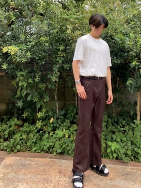 「ADPOSION（アドポーション）のアイテム」を使った、かずや🟢【相互フォロー】さん（メンズ・171cm）の夏コーディネート