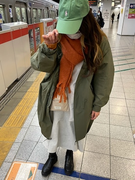 「アイテム（モッズコート）」を使った、はるさん（レディース・164cm）の春コーディネート