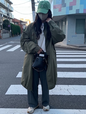 「アイテム（モッズコート）」を使った、はるさん（レディース・164cm）の秋コーディネート