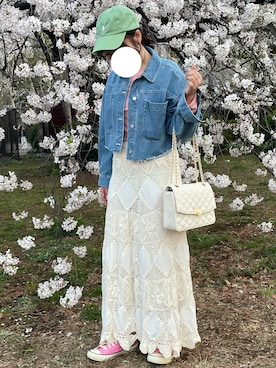 「POLO RALPH LAUREN（ポロ ラルフ ローレン）のアイテム（キャップ）」を使った、はるさん（レディース・165cm）の春コーディネート