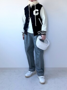 「SKOOKUM（スクーカム）のアイテム（ブルゾン）」を使った、eriiicaさん（レディース・158cm）の冬コーディネート
