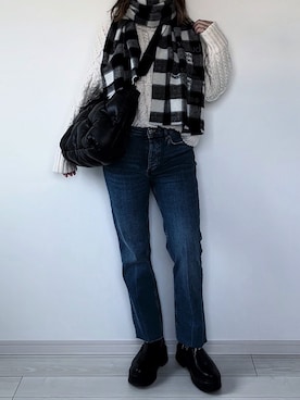 「THE ROW（ザロウ）のTHE ROW Zipped Boot I（ブーツ）」を使った、eriiicaさん（レディース・158cm）の冬コーディネート