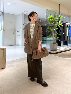 「アイテム（テーラードジャケット）」を使った、☺︎いこまい☺︎さん（レディース・153cm）の秋コーディネート