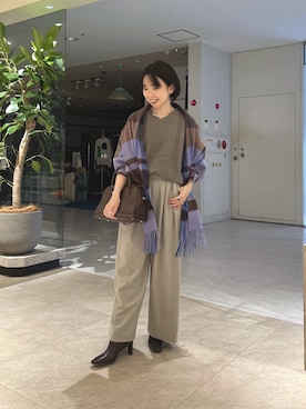 「アイテム（チョーカー）」を使った、☺︎いこまい☺︎さん（レディース・153cm）の秋コーディネート