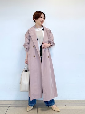 「RIVEDROITE」｜「アイテム（その他アウター）」を使った、☺︎いこまい☺︎さん（レディース・153cm）の冬コーディネート
