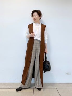 「RIVEDROITE」｜「アイテム（ワンピース/ドレス）」を使った、☺︎いこまい☺︎さん（レディース・153cm）の秋コーディネート