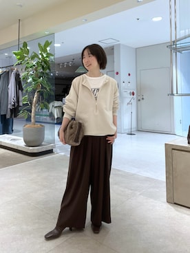 「RIVE DROITE（リヴドロワ）のアイテム（スウェット）」を使った、☺︎いこまい☺︎さん（骨格ストレート・レディース・153cm）の秋コーディネート