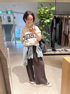 「アイテム（スウェット）」を使った、☺︎いこまい☺︎さん（レディース・153cm）の秋コーディネート