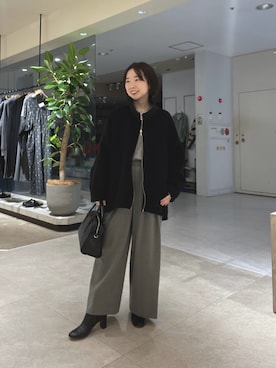 「アイテム（ボストンバッグ）」を使った、☺︎いこまい☺︎さん（レディース・153cm）の秋コーディネート