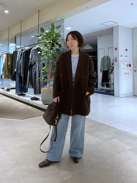 「アイテム（ボストンバッグ）」を使った、☺︎いこまい☺︎さん（レディース・153cm）の秋コーディネート