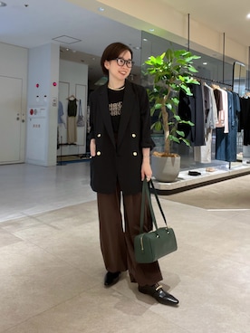 「アイテム（その他パンツ、ブラウン系）」を使った、☺︎いこまい☺︎さん（レディース・153cm）の夏コーディネート