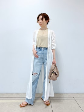 「RIVEDROITE」｜「アイテム（ワンピース/ドレス）」を使った、☺︎いこまい☺︎さん（レディース・153cm）の夏コーディネート