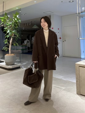 「RIVE DROITE（リヴドロワ）のアイテム（パンツ）」を使った、☺︎いこまい☺︎さん（骨格ストレート・レディース・153cm）の秋コーディネート