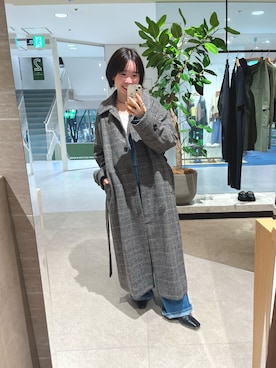 「アイテム（ステンカラーコート）」を使った、☺︎いこまい☺︎さん（レディース・153cm）の秋コーディネート