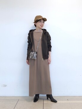「RIVEDROITE」｜「アイテム（帽子）」を使った、☺︎いこまい☺︎さん（レディース・153cm）の秋コーディネート