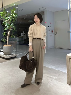 「アイテム（ベルト）」を使った、☺︎いこまい☺︎さん（レディース・153cm）の秋コーディネート