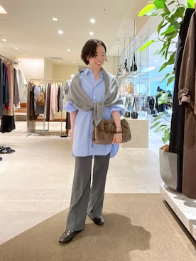 「アイテム（ストール/ショール）」を使った、☺︎いこまい☺︎さん（レディース・153cm）の秋コーディネート