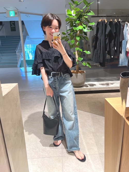 モコモコ RIVE DROITE OKAYAMA ベーシック デニムパンツ MONN.:.(モン)】OKAYAMAベーシックデニム（デニムパンツ）｜RIVE
