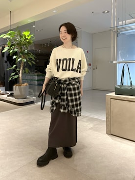 「アイテム（チョーカー）」を使った、☺︎いこまい☺︎さん（レディース・153cm）の秋コーディネート