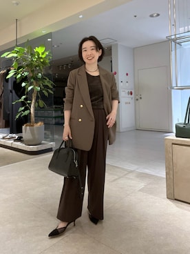 「アイテム（ボストンバッグ）」を使った、☺︎いこまい☺︎さん（レディース・153cm）の秋コーディネート