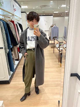 「RIVEDROITE」｜「アイテム（スウェット）」を使った、☺︎いこまい☺︎さん（レディース・153cm）の冬コーディネート