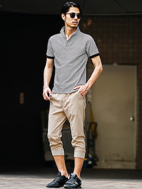 「JOKER（ジョーカー）のアイテム」を使った、jokerスタッフさん（メンズ・180cm）の夏コーディネート