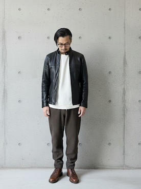 「COMME CA ISM（コムサイズム）のアイテム」を使った、zweiさん（メンズ・167cm）の冬コーディネート