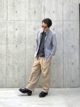 「no brand（ノーブランド）のアイテム（トップス）」を使った、zweiさん（メンズ・167cm）の春コーディネート